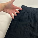Caslon  Black Cotton Gauze Wide Leg Lounge Pant M Photo 2