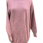Topshop  Oversized Sweater Sz 6 Dusty Rose Pink Puff Sleeves  NWT Cozycore Photo 0