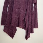 Covington | Petite Burgundy Waterfall Front Cardigan | LP Photo 2