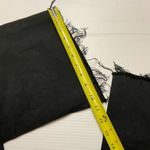 ZARA  Wide Leg Jeans Women Sz 4 Black High Rise Frayed Hem Photo 5