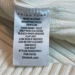 Trina Turk Chloe Merino Wool Sweater Ruffled Sleeves White Sz XL Photo 6