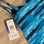 Gabar NWT Women's Blue swim tankini striped print sz 10 Photo 3