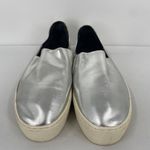 Rebecca Minkoff  Silver Leather Flats Size 7.5 Photo 2