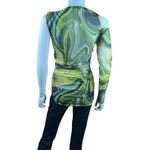 ZARA Mesh Tule Ruched Pullover Top Photo 7