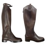 Gucci  Victoria Equestrian Leather Tall Riding Boots Dark Brown Size 37 Photo 2