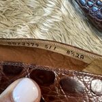 Salvatore Ferragamo  Brown Leather Croc Loafers size 8.5 Photo 7