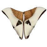 BCBGMAXAZRIA Raisa White Cream Leather Wedge, Sz 6.5 Photo 9