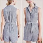 Anthropologie ‎ blue striped romper size 6 Photo 3