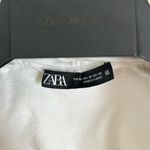 ZARA  cropped zipper hoodie gold & white / Size XS Photo 10