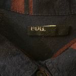 BDG Urban Outfitters Navy Plaid Button Down M Boho Cabincore Fisherman Western Photo 9