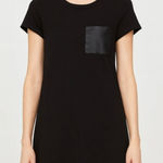 Gap NWT  Faux Leather Pocket Tee Shirt Dress Size XS Photo 0