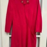 Vintage Elizabeth McKay Designer Fuchsia Heavy Italian Ponte Midi Dress Size 8 Pink Photo 0