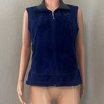 Mountain Hardwear  WOMEN'S MEDIUM Polyester Tech Fleece Vest Blue/Black #192 Photo 2