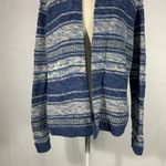 CHAPS  Denim Blue Open Front Long Sleeve Cardigan Size Large Photo 2