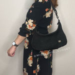 The Sak Woven Crochet Knit Black Shoulder Bag Photo 0