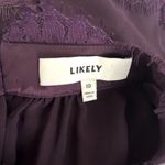 Likely Revolve NYC Purple Lace Mini Dress Long Sleeve Size 10 Sheer Plum ($278) Photo 1