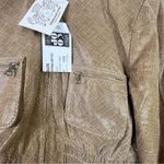 Abandon Size Medium Italian Shine Coated Leather In a Caramel Color w/Pockets Tan Photo 10