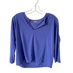 Athleta Oversized Quick Dry V-Neck Three Quarter Sleeve Workout Top Purple XXS Photo 0