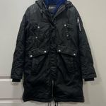 Nicole Benisti Black Brera Leather Trim Fur Accent Down Coat Size M $1,800 Size M Photo 1