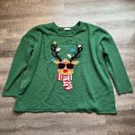 Woman Within  Ugly Christmas Grandma Sweater Plus Size Long Sleeve Size 3X Green Photo 1