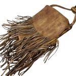 Monserat Lucca Fringe Flap Shoulder Crossbody Bag Leather Taupe Brown Bohemian Photo 14