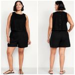 Old Navy NWT Women’s Extra High-Waisted Linen-Blend Taylor Trouser Shorts Size L Photo 1