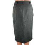 Paul Stuart Black High Waisted Pleated Knee Length Pencil Midi Skirt Size S Photo 2