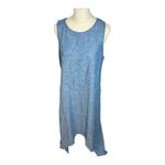 Anne Klein Blue Midi Linen Dress Photo 1