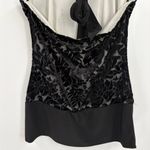 Y2K vintage White House Black Market Gray Velvet Burnout Tank haulter Top xs Photo 6