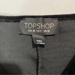 Topshop Women’s Sleeveless Faux Wrap Velvet Jumpsuit Black Size 6 EUC Photo 3