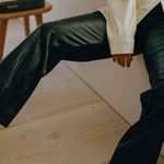 We Wore What NWT  Black Vegan Leather Utility Cargo Pants Jogger Moto Grunge 90s 31 Photo 3