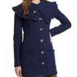 Anthropologie Vintage House of Harlow 100% Wool Frill Ruffle Sweater Coat Jacket Photo 2