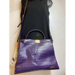Adrienne Vittadini  crossbody w w stra purple leath Photo 8