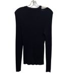 INC  International Concepts Cutout Ribbed Knit Sweater Black Women’s Size Medium Photo 5