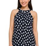 Jonathan Martin Navy Polka Dot Halter Tank Top Size Small Photo 0