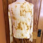 Tie Dye Twist Front Long Sleeve Top Soft Lightweight Casual Gold Size XL Photo 6