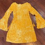 H&M  mustard yellow long bell sleeve dress size 4 Photo 2