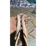 Brighton  Straw Wicker Tote Bag Purse Heart Charm Beige‎ Leather Trim Photo 6