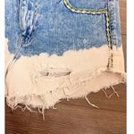 Free People  Embroidered Denim 27"‎ Cut Off Bleached Shorts Distressed Coachella Photo 4