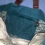 Juicy Couture Retro  Pam & Gela Love Couture Teal Canvas Icon Tote Bag NWT Photo 8