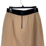 Karolina Zmarlak Tan Black Silk Blend Lined Midi Skirt Elegant Minimalist 12 Photo 4