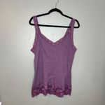 Maurice's Cami Tank Top Womens Size 2X Lace Trim Ribbed Purple Y2K Fairy Photo 2