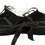 Beachsissi High-Rise Fringe Bikini Womens XL Black White Coastal Cowgirl Dainty Photo 3