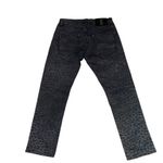 Saint Laurent  Paris blue and black leopard print jeans Photo 2