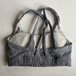 Lululemon Energy Bra Power Luxtreme Arrow Jacquard Battleship Silver Spoon Photo 4