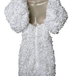 ASOS LUXE 3D floral corset mini dress with puff sleeves in white sz 6 Photo 8