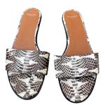 Givenchy  Paris Snakeskin Leather Slide Sandals Brown Ivory Size 39 Photo 0