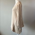 Style & Co  Scoopneck Sequined Long Sleeve Knit Top Beige Size Medium Photo 3
