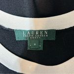 Ralph Lauren Lauren Black White Trim Knit Sleeveless Sheath Dress Size Medium Photo 5