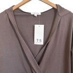 NWT TS by Thrive Taupe Women's V Neck Hoodie Size Small Photo 2